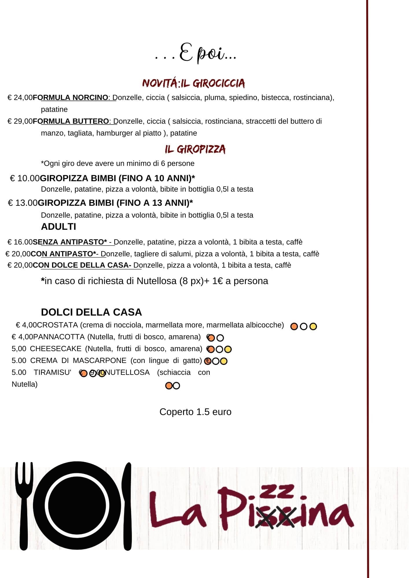 Menu Pizzeria Follonica Pagina 5 Piccolo